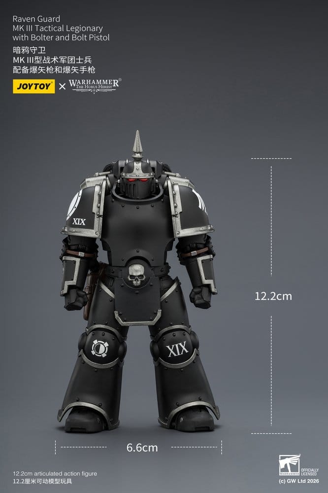 🧪 LAB | SU ORDINAZIONE Warhammer 40,000 Action Figure Raven Guard MK III Tactical Legionary 12 cm