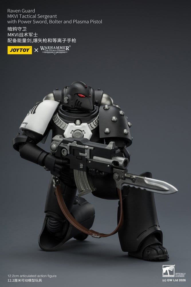 🧪 LAB | SU ORDINAZIONE Warhammer 40,000 Action Figure Raven Guard MkVI Tactical Sergeant 12 cm