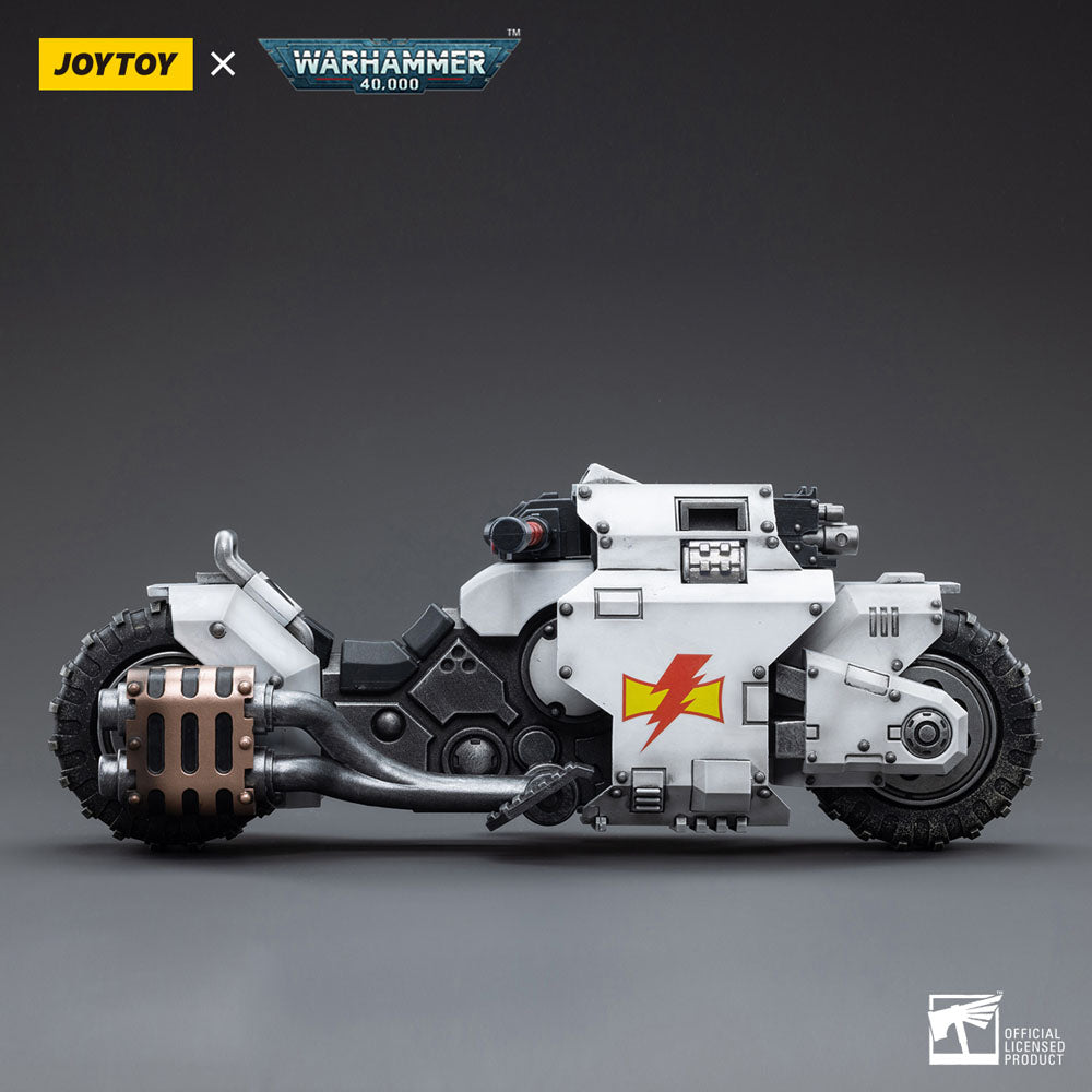 🧪 LAB | SU ORDINAZIONE Warhammer 40k Vehicle 1/18 White Scars Raider-pattern Combat Bike 22 cm