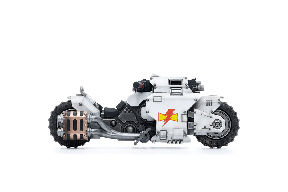 🧪 LAB | SU ORDINAZIONE Warhammer 40k Vehicle 1/18 White Scars Raider-pattern Combat Bike 22 cm