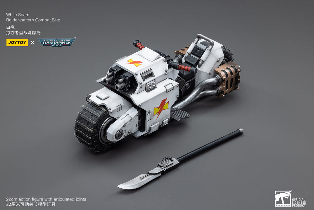 🧪 LAB | SU ORDINAZIONE Warhammer 40k Vehicle 1/18 White Scars Raider-pattern Combat Bike 22 cm