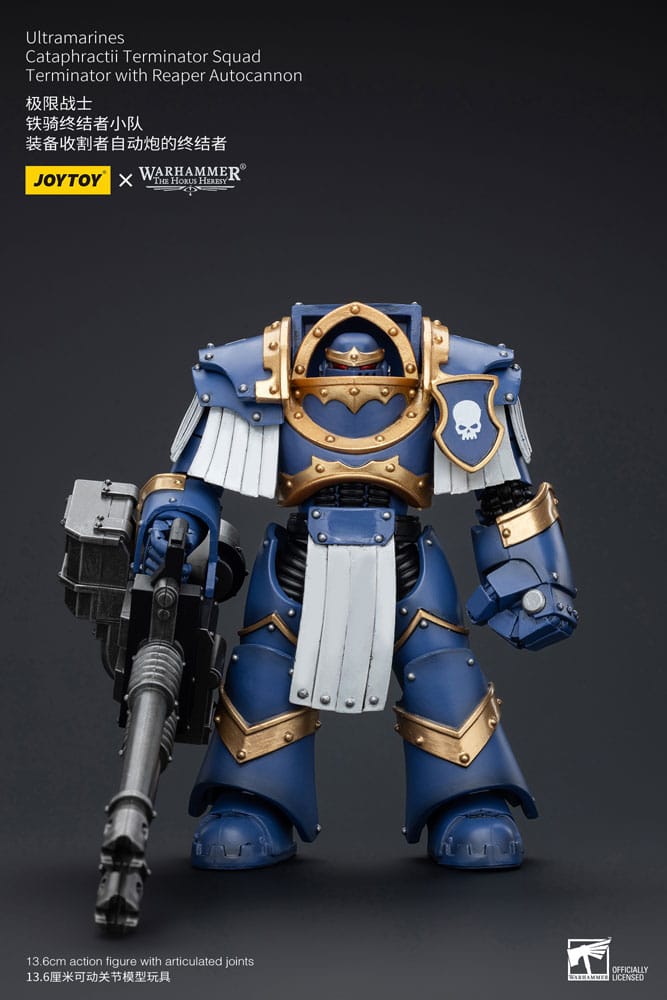 SU ORDINAZIONE Warhammer The Horus Heresy Action Figure 1/18 Uitramarines Cataphractii Terminator Squad Terminator with Reaper Autocannon 14 cm *PREZZO SPECIALE*