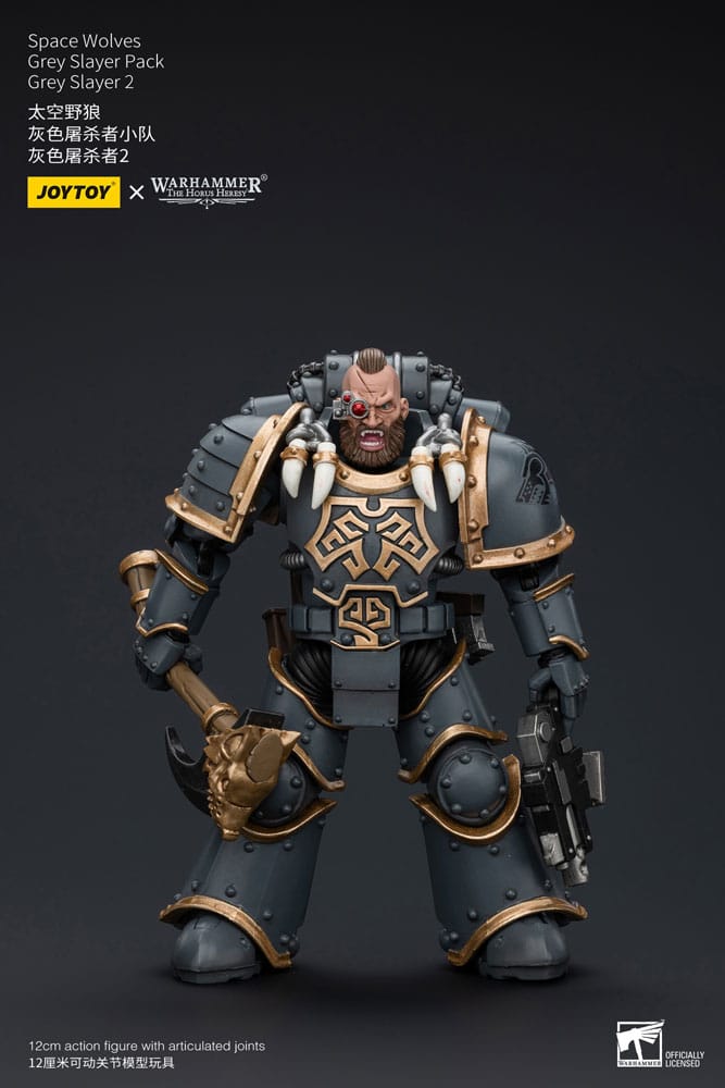 MADE TO ORDER Warhammer The Horus Heresy Action Figure 1/18 Space Wolves Gray Slayer Pack Gray Slayer 2 12 cm