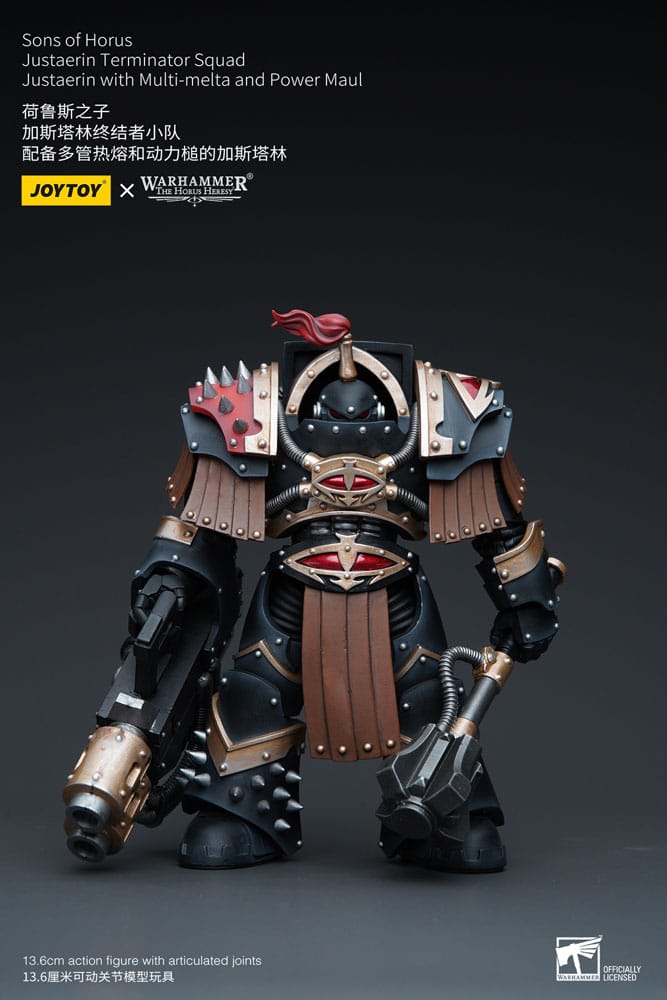 AUF BESTELLUNG Warhammer The Horus Heresy Actionfigur 1/18 Sons of Horus Justaerin Terminator Squad Justaerin mit Multimelter und Power MauL 12 cm
