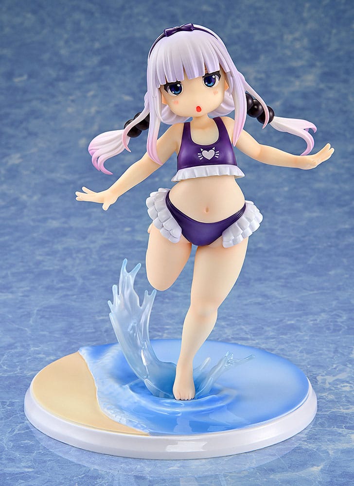 PREORDINE+ CHIUSO 04/2026 Miss Kobayashi's Dragon Maid PVC Statue 1/6 Kanna Kamui: Excited to Wear a Swimsuit at Home Ver. (Purple) 20 cm