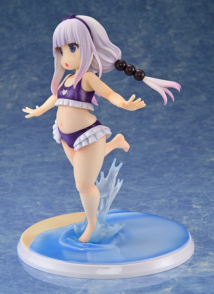 PREORDINE+ CHIUSO 04/2026 Miss Kobayashi's Dragon Maid PVC Statue 1/6 Kanna Kamui: Excited to Wear a Swimsuit at Home Ver. (Purple) 20 cm
