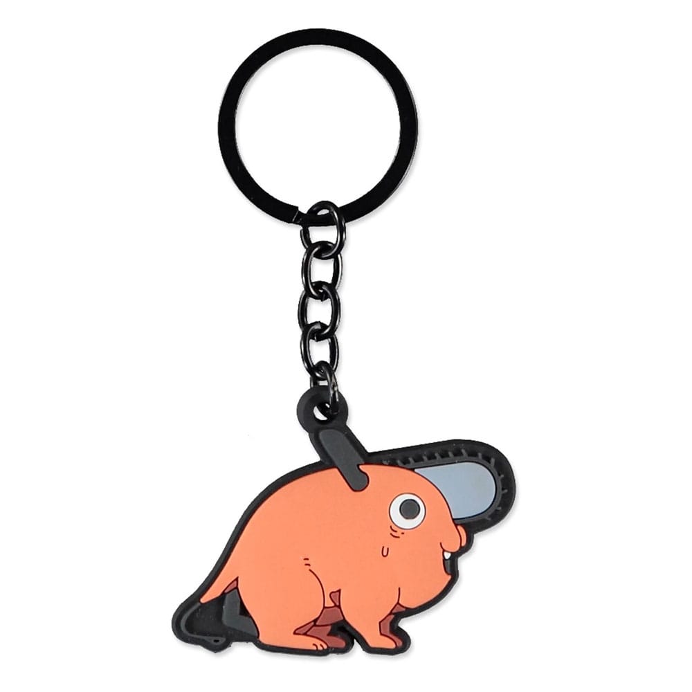 SU ORDINAZIONE Chainsaw Man Rubber Keychain Pochita Sitting