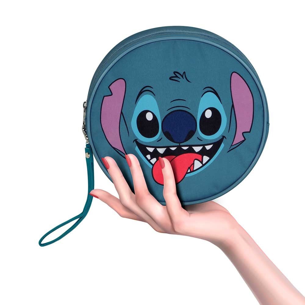 🧪 LAB | SU ORDINAZIONE Lilo & Stitch Jumbo Toiletry Bag Face Blue