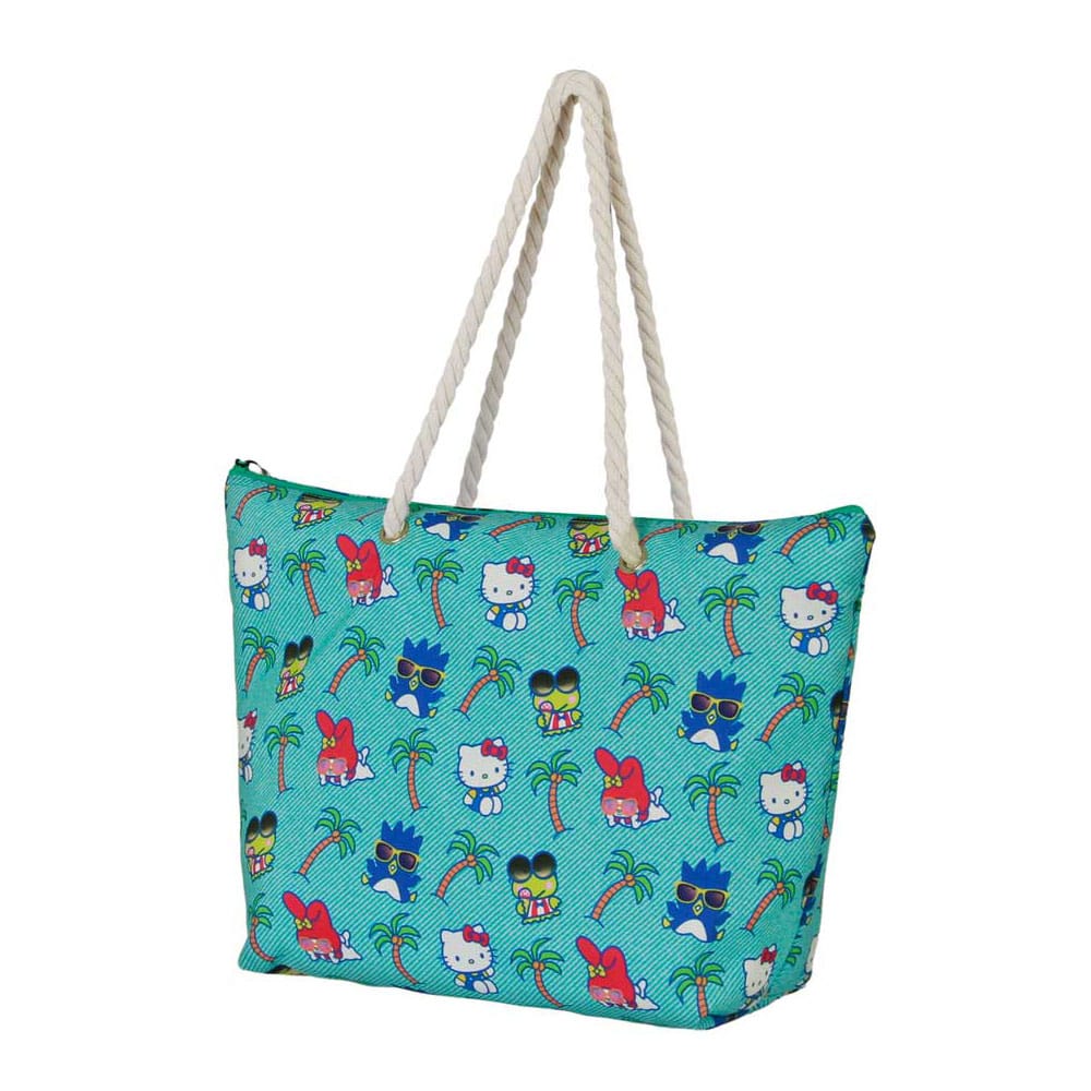 MADE TO ORDER Sanrio Soleil Beach Bag Hello Kitty Palms Turquoise