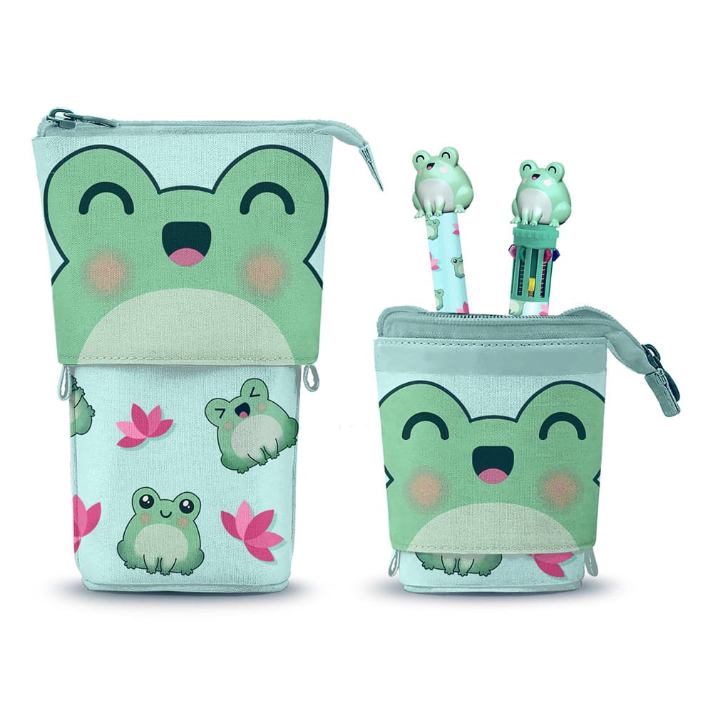 MADE TO ORDER Oh My Pop! Pop Up Pencil with Multicolored ball pen & Erasable Gel Pen Froggy