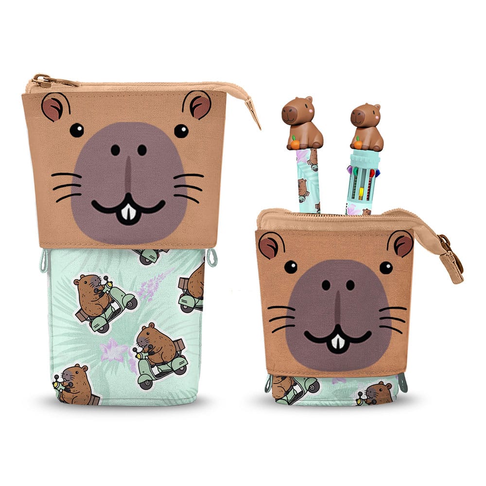 MADE TO ORDER Oh My Pop! Pop Up Pencil with Multicolored ball pen & Erasable Gel Pen Capybara