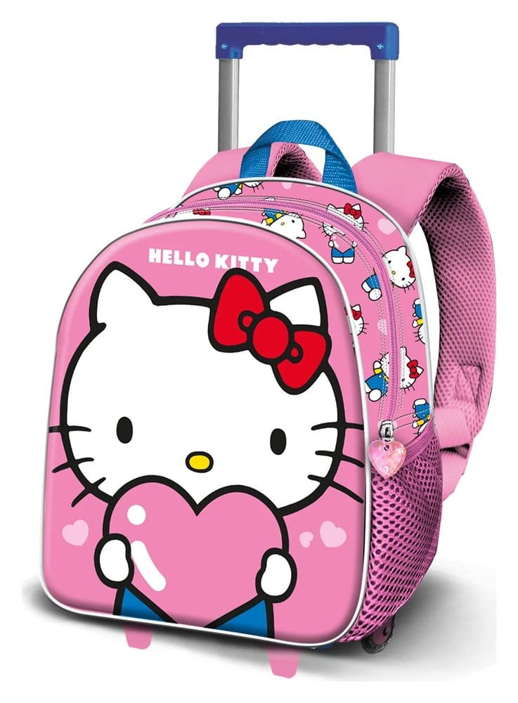 🧪 LAB | SU ORDINAZIONE Sanrio Small 3D Backpack with Wheels Hello Kitty Heart