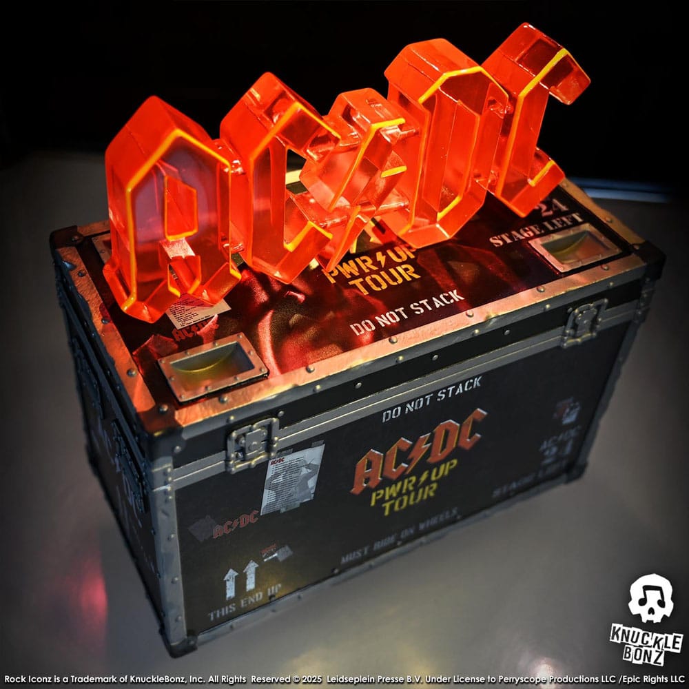 🧪 LAB | SU ORDINAZIONE AC/DC Rock Ikonz On Tour Statue PWR UP Tour Road Case
