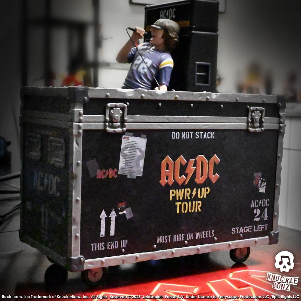🧪 LAB | SU ORDINAZIONE AC/DC Rock Ikonz On Tour Statue PWR UP Tour Road Case