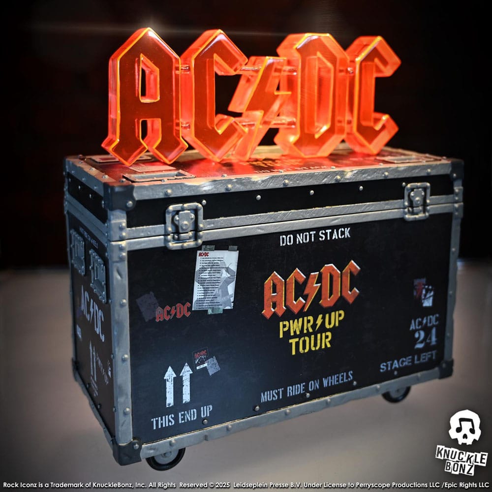 🧪 LAB | SU ORDINAZIONE AC/DC Rock Ikonz On Tour Statue PWR UP Tour Road Case