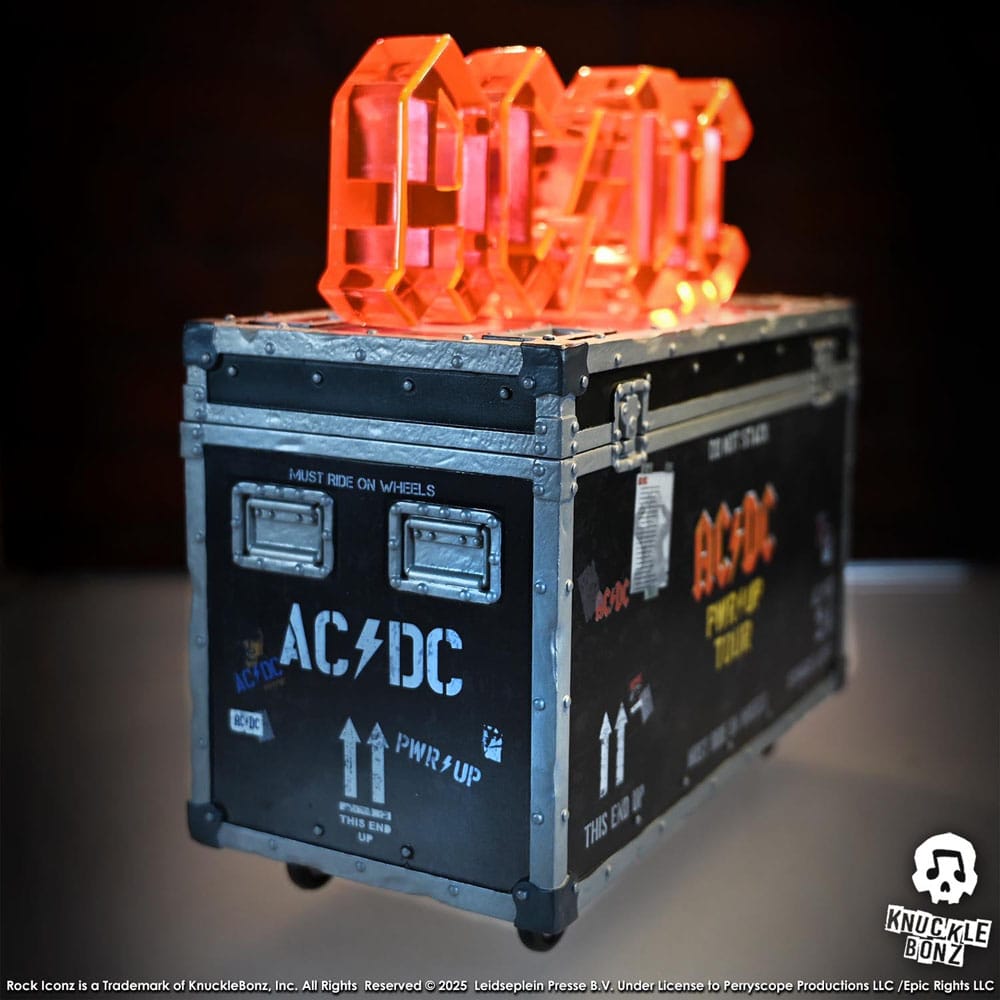🧪 LAB | SU ORDINAZIONE AC/DC Rock Ikonz On Tour Statue PWR UP Tour Road Case