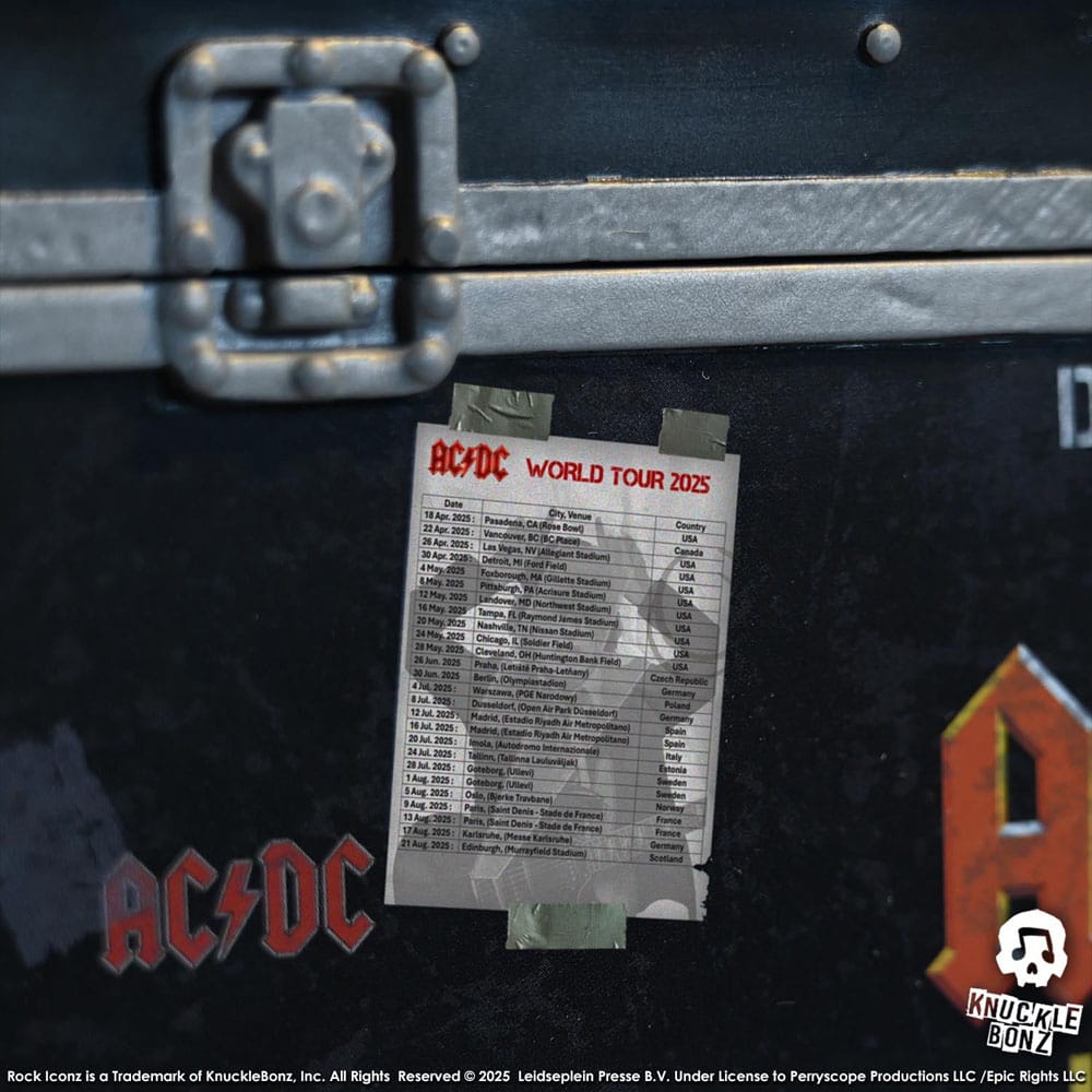 🧪 LAB | SU ORDINAZIONE AC/DC Rock Ikonz On Tour Statue PWR UP Tour Road Case