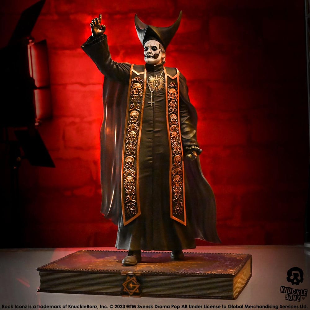 🧪 LAB | SU ORDINAZIONE Ghost Rock Iconz Statue 1/9 Papa Emeritus IV (Black Robes) 22 cm