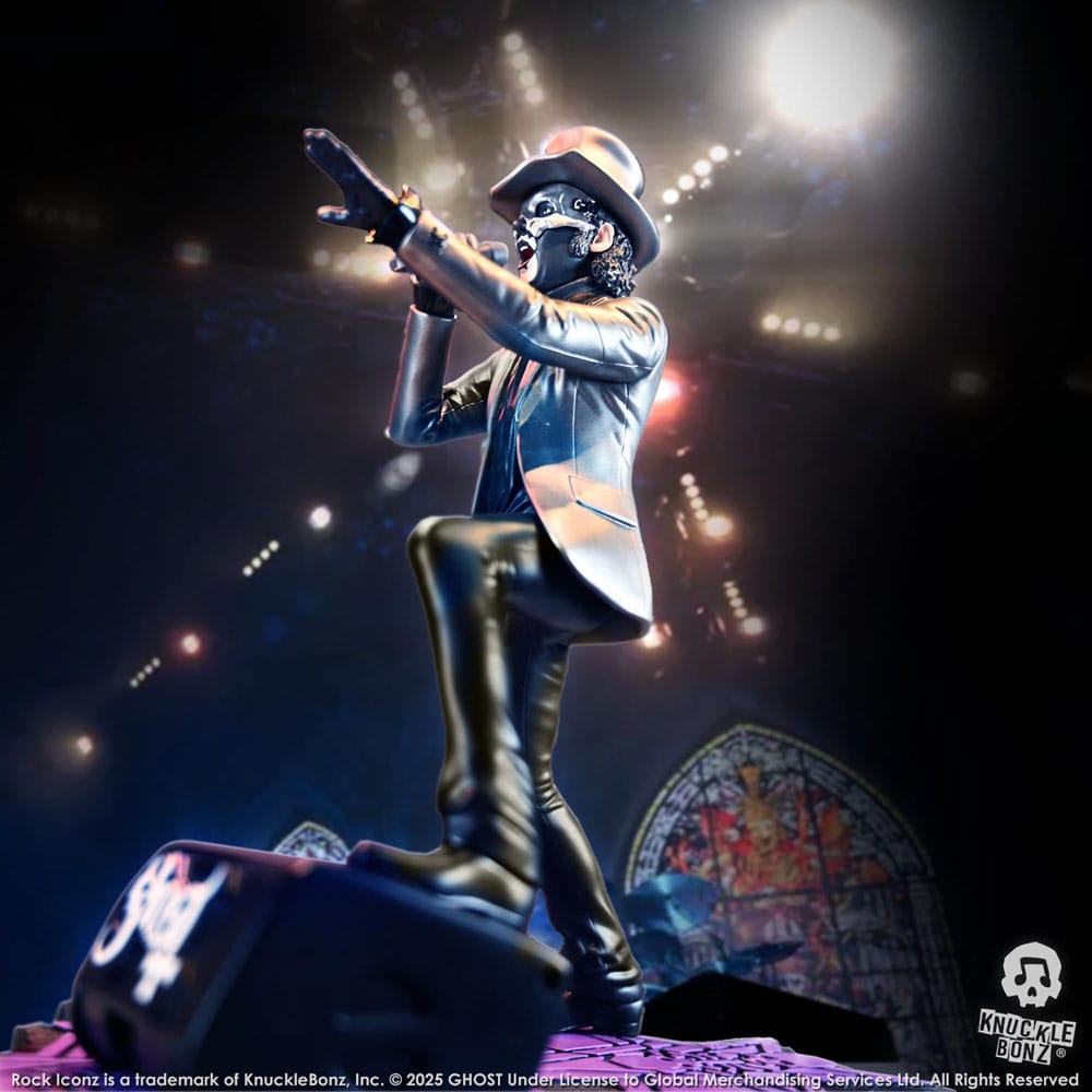 🧪 LAB | SU ORDINAZIONE Ghost Rock Iconz Statue Papa V Perpetua Top Hat 22 cm