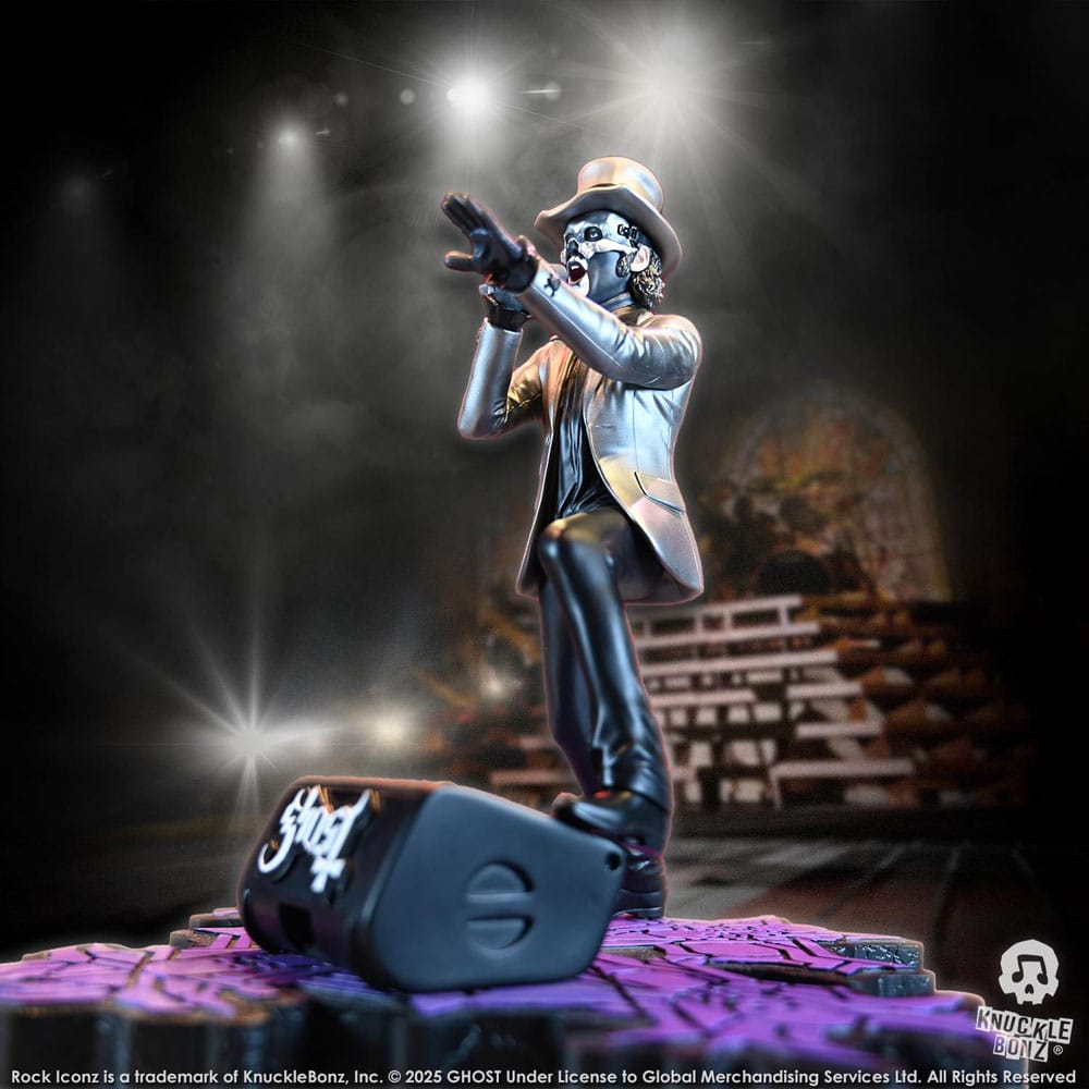 🧪 LAB | SU ORDINAZIONE Ghost Rock Iconz Statue Papa V Perpetua Top Hat 22 cm