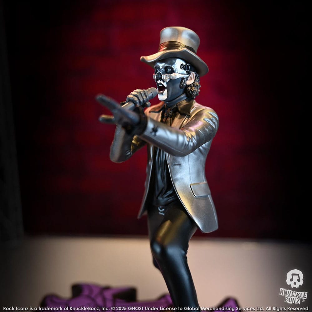 🧪 LAB | SU ORDINAZIONE Ghost Rock Iconz Statue Papa V Perpetua Top Hat 22 cm