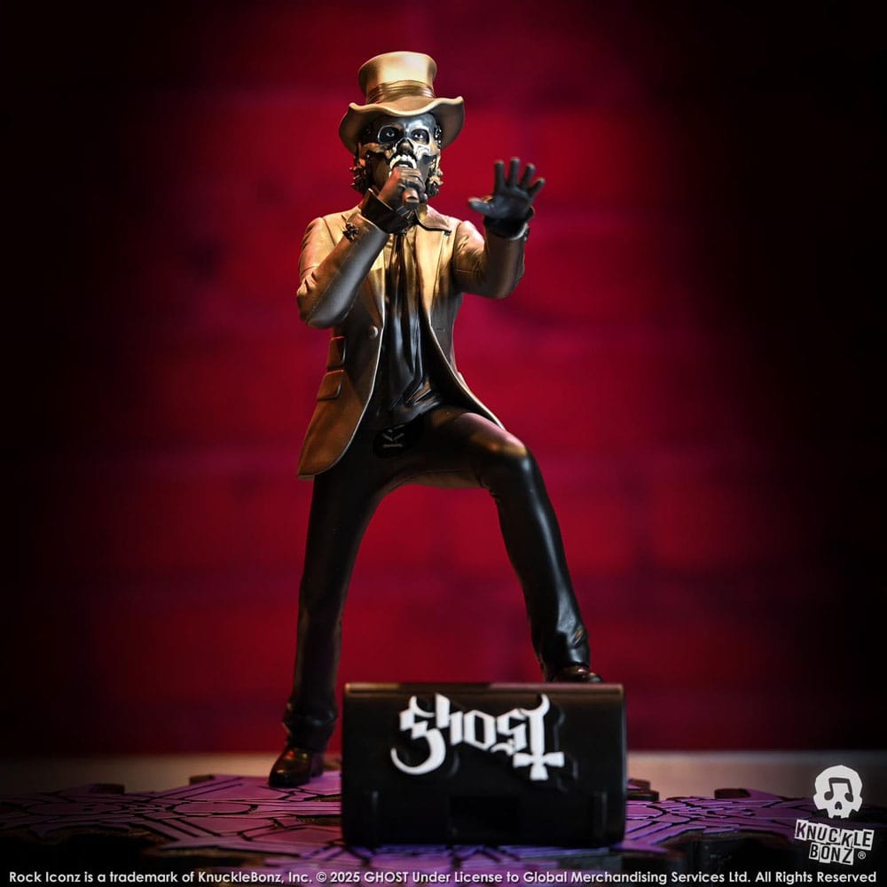 🧪 LAB | SU ORDINAZIONE Ghost Rock Iconz Statue Papa V Perpetua Top Hat 22 cm