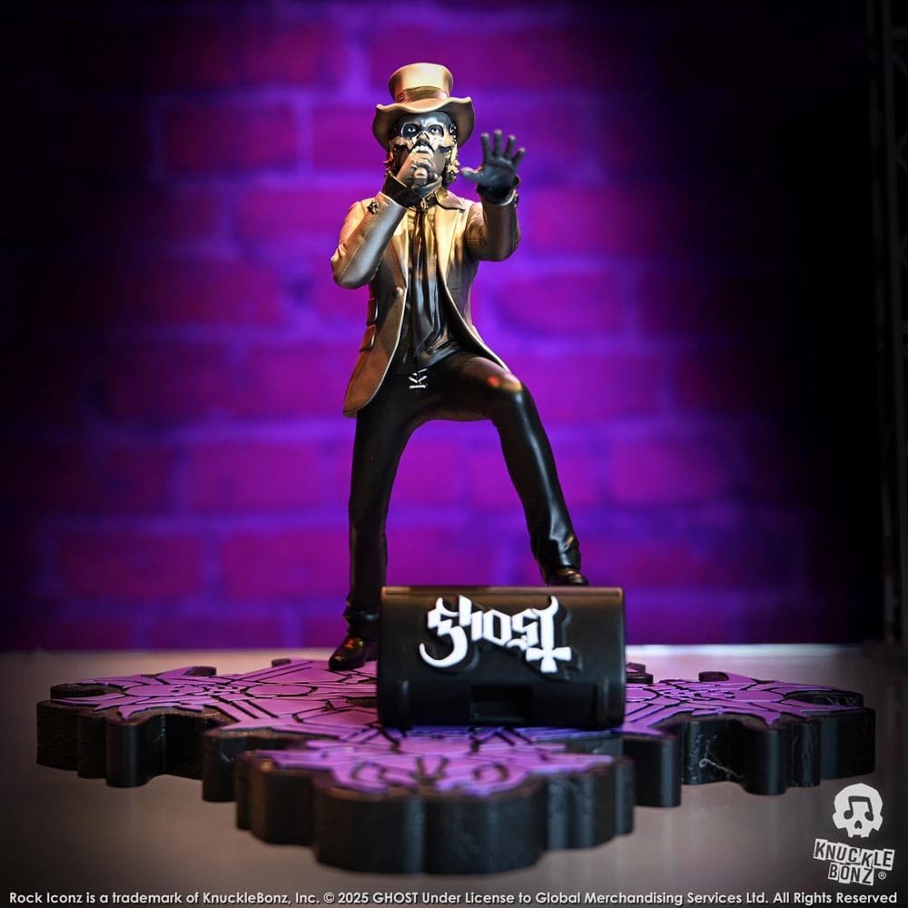 🧪 LAB | SU ORDINAZIONE Ghost Rock Iconz Statue Papa V Perpetua Top Hat 22 cm