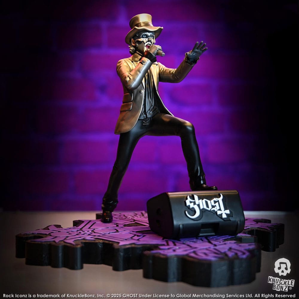 🧪 LAB | SU ORDINAZIONE Ghost Rock Iconz Statue Papa V Perpetua Top Hat 22 cm