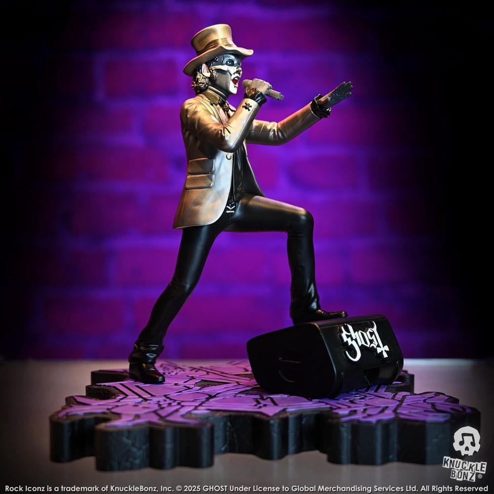 🧪 LAB | SU ORDINAZIONE Ghost Rock Iconz Statue Papa V Perpetua Top Hat 22 cm