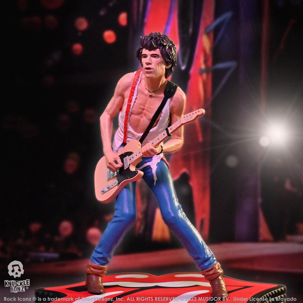 🧪 LAB | SU ORDINAZIONE The Rolling Stones Rock Iconz Statue Keith Richards (Tattoo You Tour 1981) 22 cm