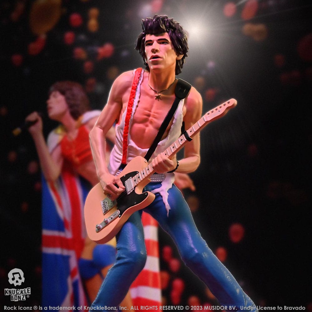 🧪 LAB | SU ORDINAZIONE The Rolling Stones Rock Iconz Statue Keith Richards (Tattoo You Tour 1981) 22 cm