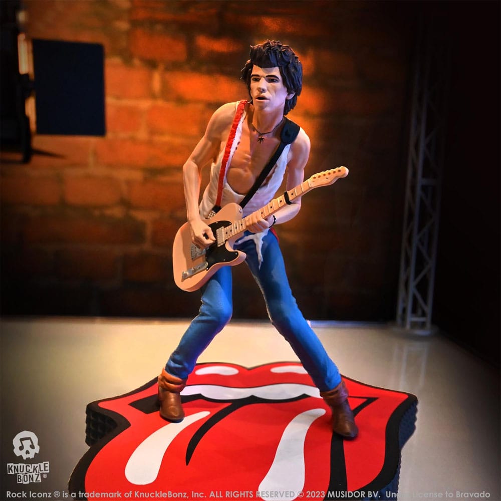 🧪 LAB | SU ORDINAZIONE The Rolling Stones Rock Iconz Statue Keith Richards (Tattoo You Tour 1981) 22 cm