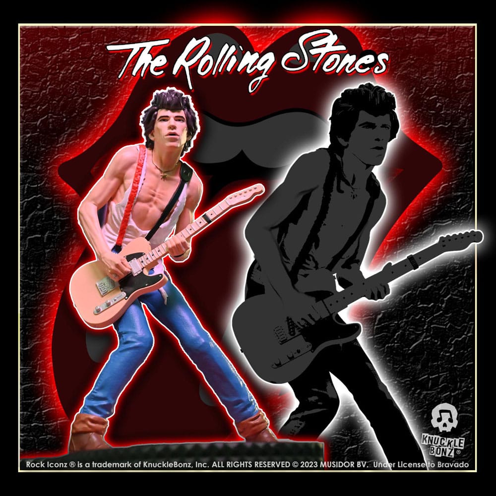 🧪 LAB | SU ORDINAZIONE The Rolling Stones Rock Iconz Statue Keith Richards (Tattoo You Tour 1981) 22 cm
