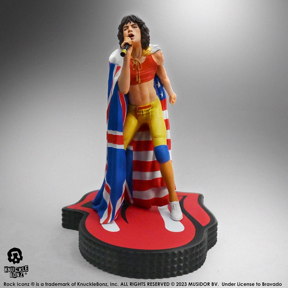 🧪 LAB | SU ORDINAZIONE The Rolling Stones Rock Iconz Statue Mick Jagger (Tattoo You Tour 1981) 22 cm