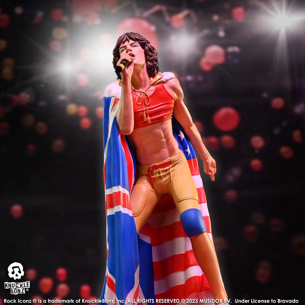 🧪 LAB | SU ORDINAZIONE The Rolling Stones Rock Iconz Statue Mick Jagger (Tattoo You Tour 1981) 22 cm