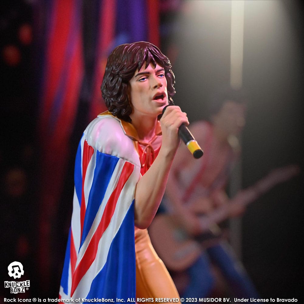 🧪 LAB | SU ORDINAZIONE The Rolling Stones Rock Iconz Statue Mick Jagger (Tattoo You Tour 1981) 22 cm