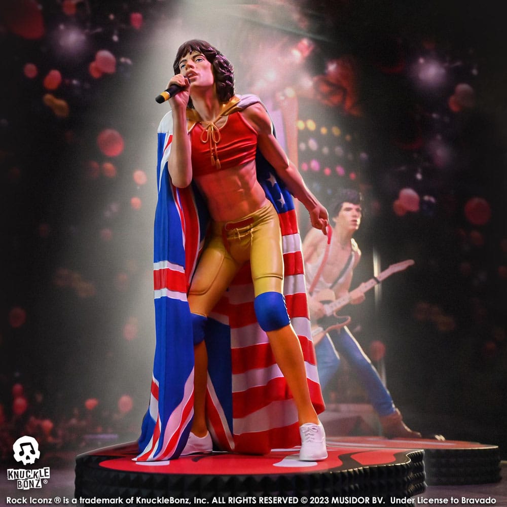 🧪 LAB | SU ORDINAZIONE The Rolling Stones Rock Iconz Statue Mick Jagger (Tattoo You Tour 1981) 22 cm