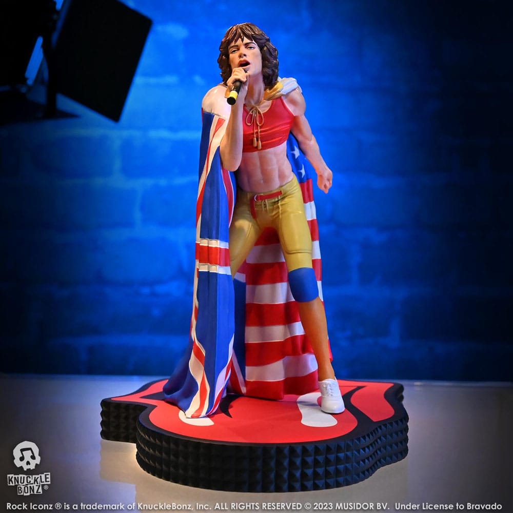 🧪 LAB | SU ORDINAZIONE The Rolling Stones Rock Iconz Statue Mick Jagger (Tattoo You Tour 1981) 22 cm