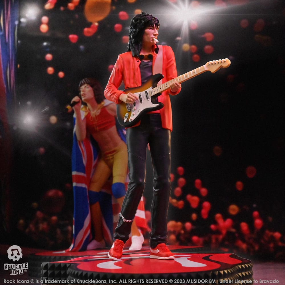 🧪 LAB | SU ORDINAZIONE The Rolling Stones Rock Iconz Statue Ronnie Wood (Tattoo You Tour 1981) 22 cm