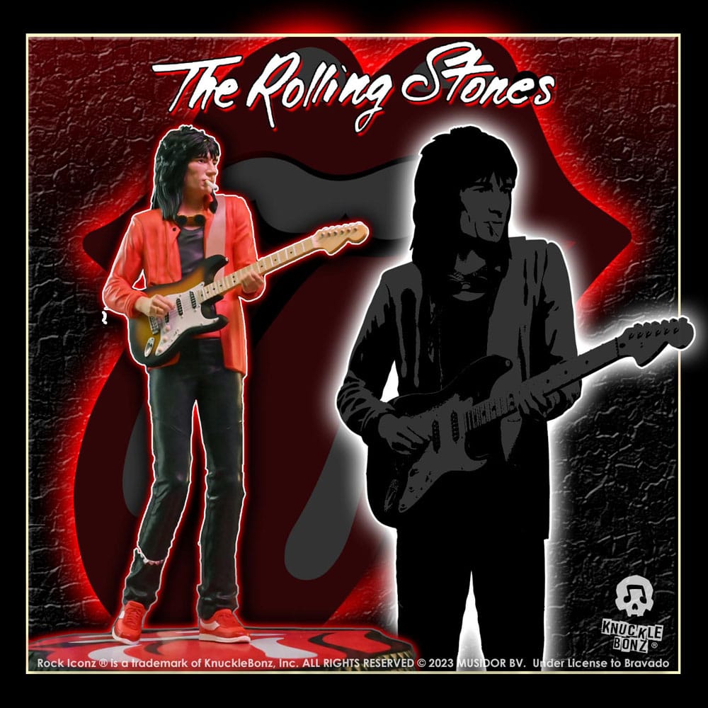 🧪 LAB | SU ORDINAZIONE The Rolling Stones Rock Iconz Statue Ronnie Wood (Tattoo You Tour 1981) 22 cm