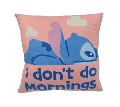 MADE TO ORDER Lilo & Stitch Pillow Stitch I don't do mornings 40 cm