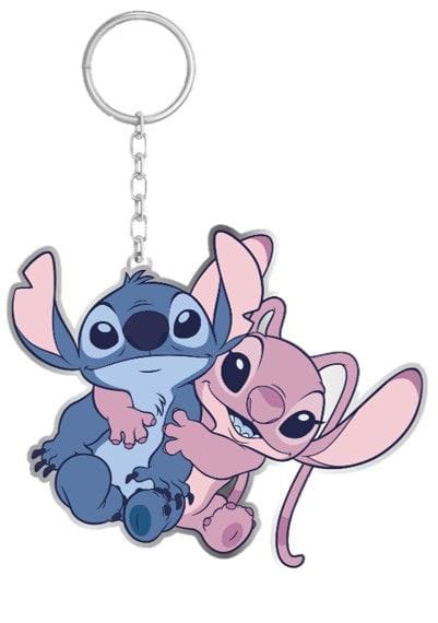 MADE TO ORDER Lilo & Stitch Keychain Stitch & Angel