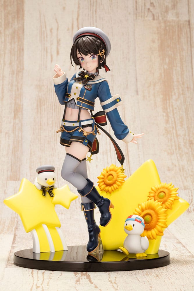 Hololive Production PVC-Statue auf Bestellung, Maßstab 1:7, Oozora Subaru Hosenträger-Outfit, Version 21 cm
