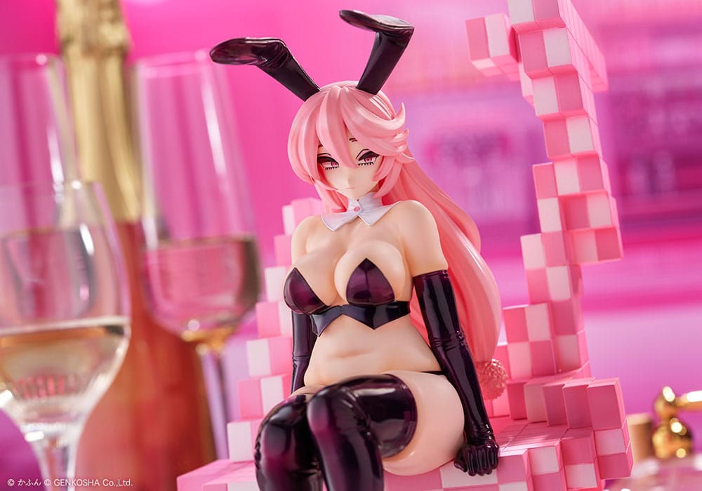SU ORDINAZIONE Original Character Trick Bunnies PVC Statue 1/7 Sitting Bunny Illustration by Kafun 24 cm