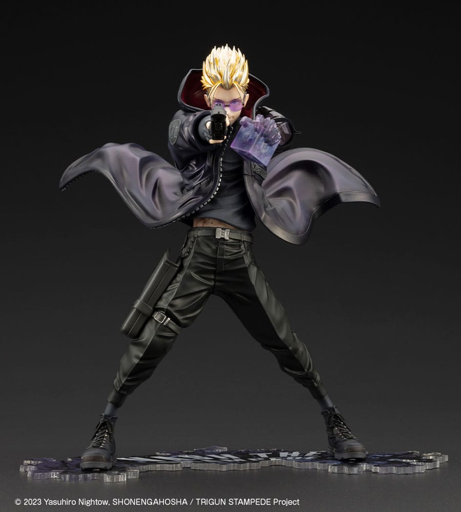 Trigun Stampede ARTFXJ Statue auf Bestellung gefertigt, Maßstab 1:8, Vash the Stampede, The Gunman in Black Ver., 22 cm