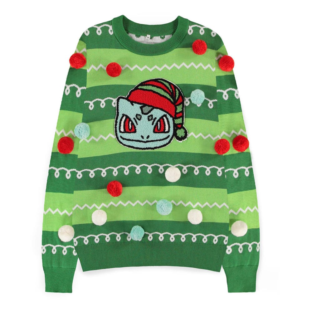 MADE TO ORDER Pokemon Sweatshirt Christmas Jumper Bulbasaur Size M *SPECIAL PRICE*