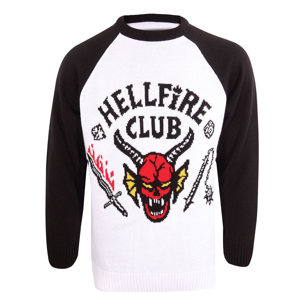 SU ORDINAZIONE Stranger Things Sweatshirt Christmas Jumper Hellfire Club Size M