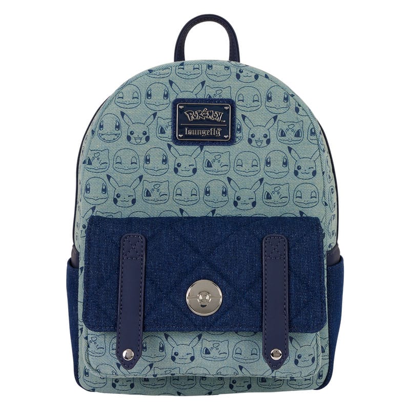 SU ORDINAZIONE Pokemon by Loungefly Mini Backpack Faux Denim