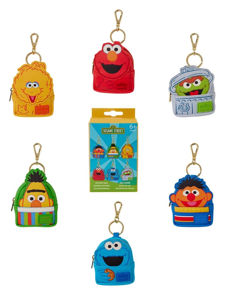 🧪 LAB | PREORDINE+ 11/2026 Sesame Street by Loungefly Keychains Mini Backpack Blind Box Assortment (15)