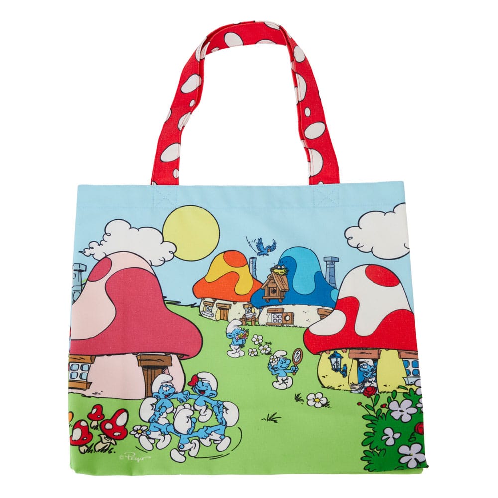 SU ORDINAZIONE The Smurfs by Loungefly Canvas Tote Bag Village Life *PREZZO SPECIALE*